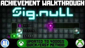 Sig.NULL #Xbox Achievement Walkthrough - Updated to 4000GS