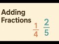Adding fractions
