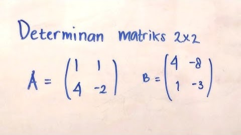 Menentukan Determinan Matriks ordo 2x2 | Matematika SMA