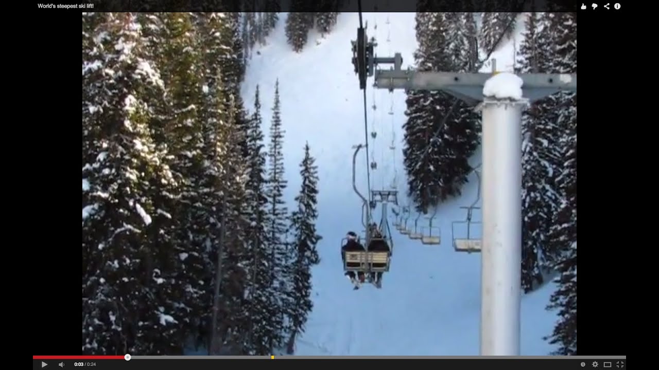 World's steepest ski lift! YouTube
