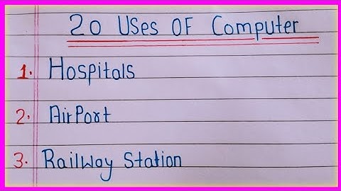 20 Uses of Computer in English | 20 place Computer Used | Use of Computer in Daily life  |