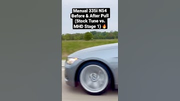 335i N54 BEFORE & AFTER PULL! (STOCK TUNE vs. MHD STAGE 1) 🔥