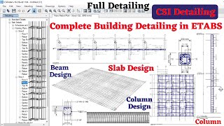 Complete Slab Design in ETABS software | complete G+1 building detailing | civil engineering |online screenshot 2