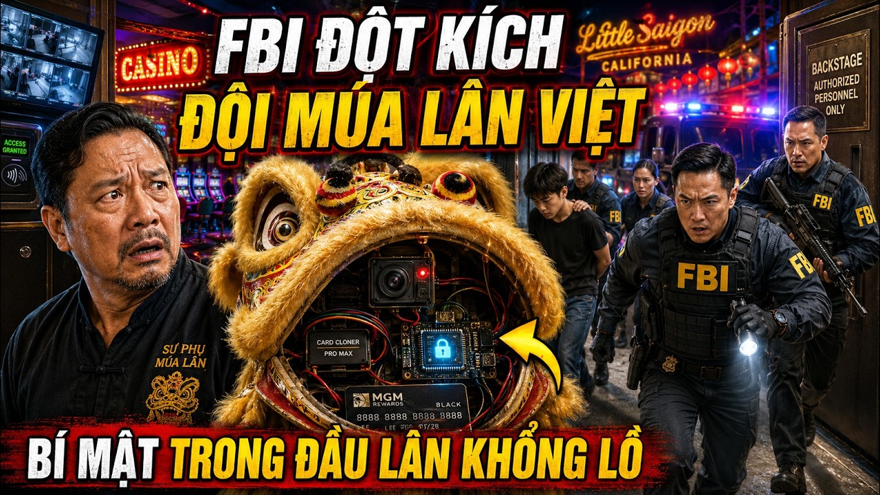 FBI Đột Kích Đội Múa Lân Việt Ở Mỹ – Bí Mật Trong Đầu Lân Khổng Lồ Gây Chấn Động