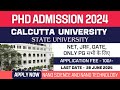 New PhD Admission 2024 | Calcutta University | State University | Nanoscience and Nanotechnology