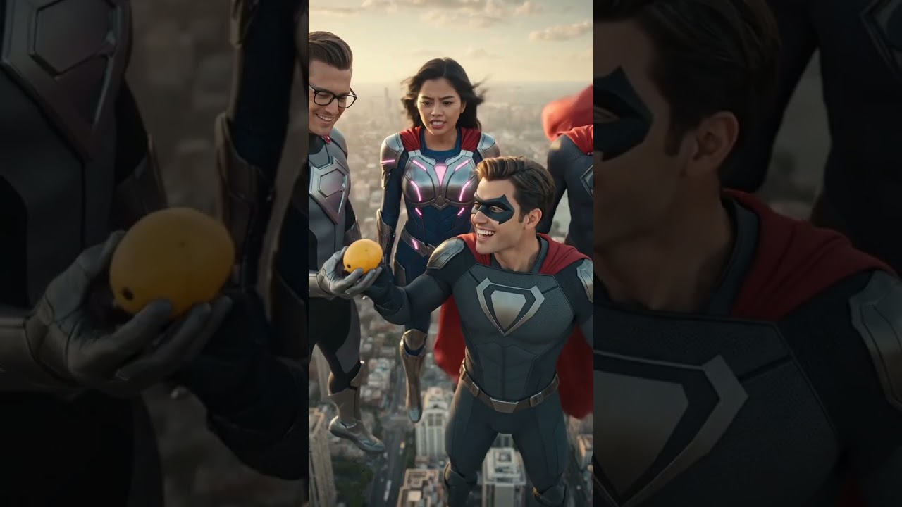 Me and My Best Friend 3 Super hero trying eating mango