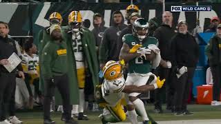 Darius Slay gets EFFORTLESS Interception | Eagles vs Packers WILD CARD Information