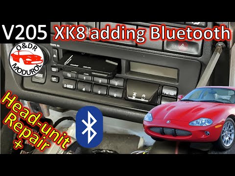 Jaguar XK8 options for adding bluetooth & repairing radio cassette stereo head-unit XKR / X100 V205