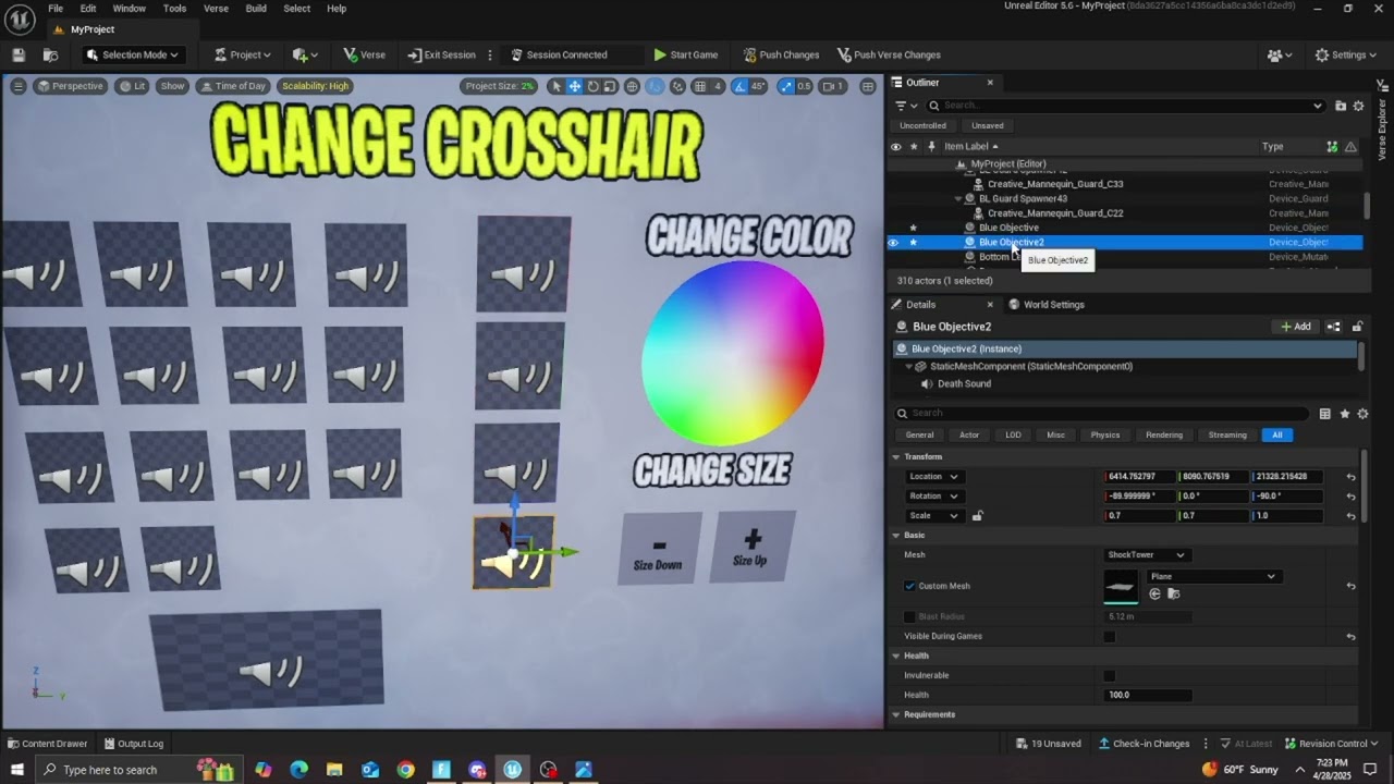 How to make a Crosshair Customizer in Fortnite Creative (UEFN)
