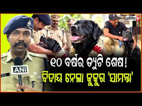 ୧୦ବର୍ଷ ପରେ ପୋଲିସ ଅଫିସରଙ୍କ ଭଳି ଅବସର ନେଲା କୁକୁର ସାମନ୍ଥ !Kerala Police Bids Farewell To K9 Dog Samantha