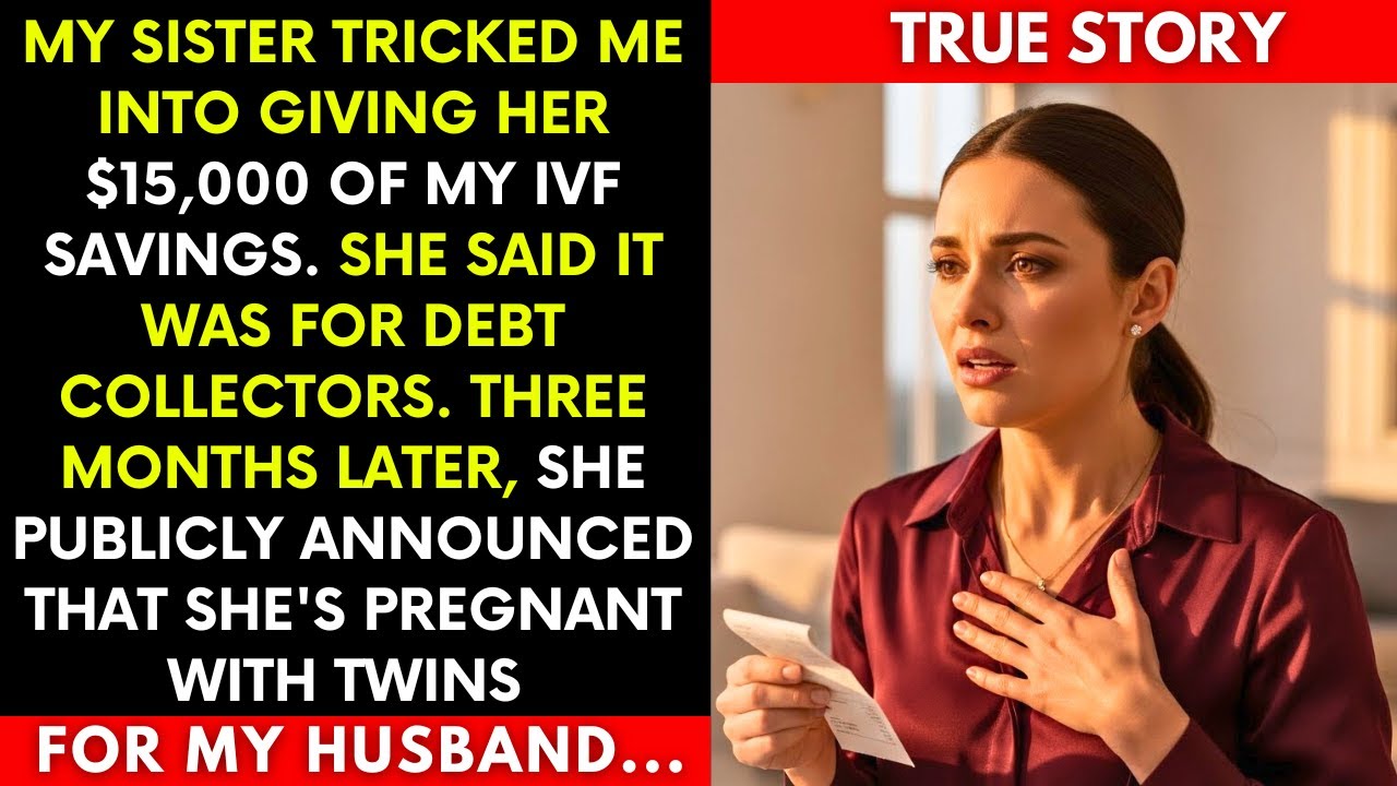 My sister deceived me to get $15,000 of my IVF money… Then announced twins with my husband