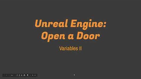 Unreal Engine: Open a Door - Variables II