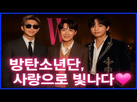 💖 “방탄소년단 RM·제이홉·뷔, 사랑으로 빛나다! W 코리아 ‘Love Your W’ 자선 행사 현장 공개✨”