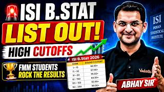 🚨 ISI B.Stat List OUT! High Cutoffs 📈 | FMM Students Rock the Results | Abhay Sir