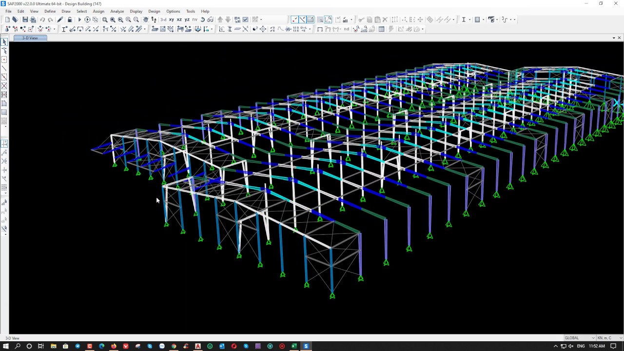 How to design sap2000 v22 steel structure building - YouTube
