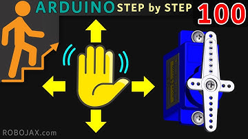 Lesson 100: Control Servo Motor with your hand gesture  Sensor and ambient light APDS-9960 -RJT434