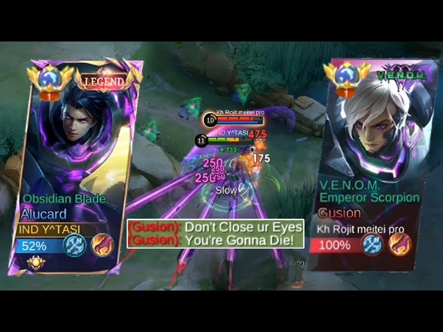 MLBB || THIS PRO GUSION DESTROY MY ALUCARD 😭 || I CANT WIN THIS class=