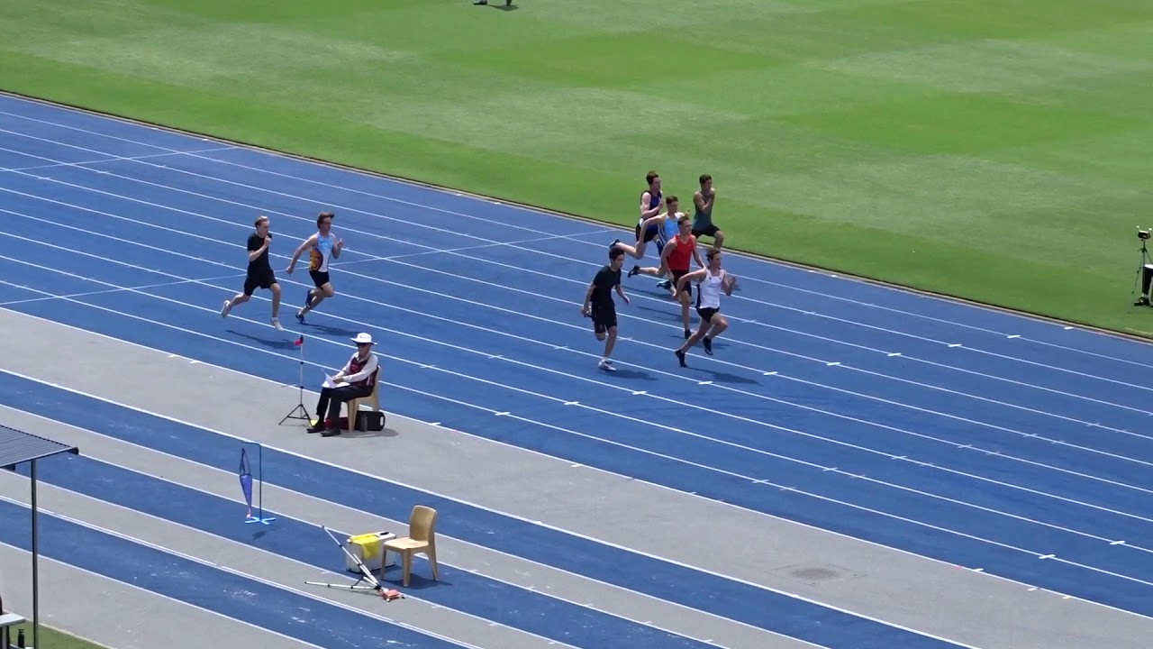 Ht1. 100m U20yrs Men, 2021 QLD Athletics Championships, QSAC, Brisbane 13/03/2021
