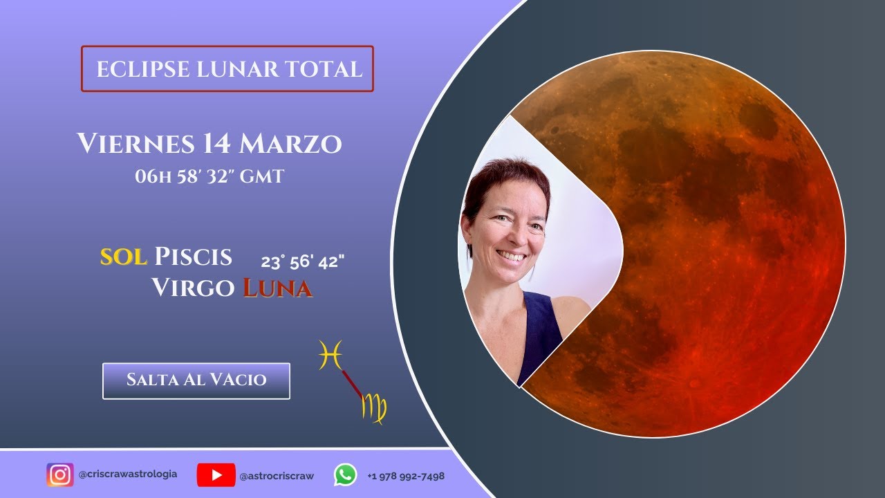ECLIPSE LUNAR TOTAL - Luna Llena en Piscis/Virgo - 14 de Marzo 2025 ...