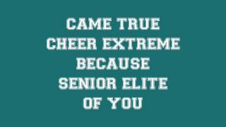 Video thumbnail of "Cheer Extreme Senior Elite Worlds 2013 lyrics (new pyramid song)"