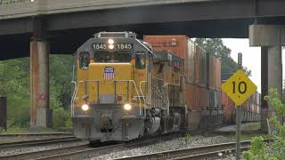 UP 1845 SD40N on CSX Mt Victory Sub Marion diamond Crestline diamond Q348 Indyline