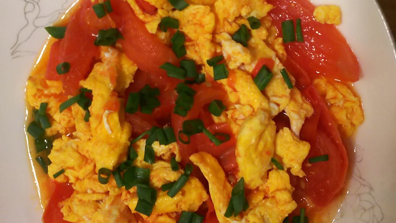 CHINESE STYLE COOKING TOMATOES AND EGG OMELETTE - YouTube