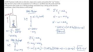 Celebrity Newton's 2nd Law: Accelerating Elevator. Level 1, Example 1 Wealth