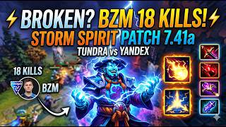 🔥 bzm PROVES Storm Spirit is BROKEN in Patch 7.41a! (18 KILLS) ⚡ TUNDRA vs YANDEX 🔥