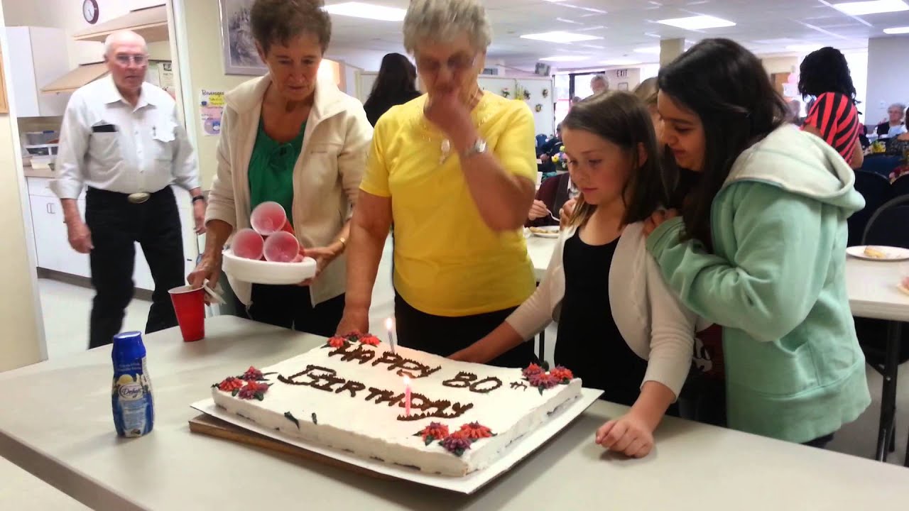 granny blowing out the Candles YouTube