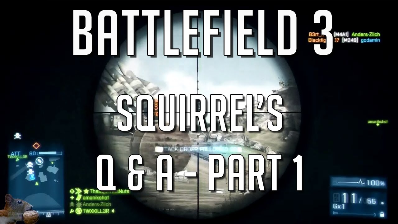 Squirrel Answers Your Questions Part 1 BF3 Wake Island PS3 HD YouTube