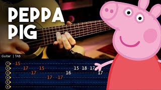 Peppa Pig - Theme Guitar TAB Tutorial Cover Christianvib | GUITARRA Punteo christianvib