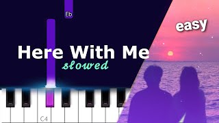 d4vd - Here With Me  ~  EASY PIANO TUTORIAL