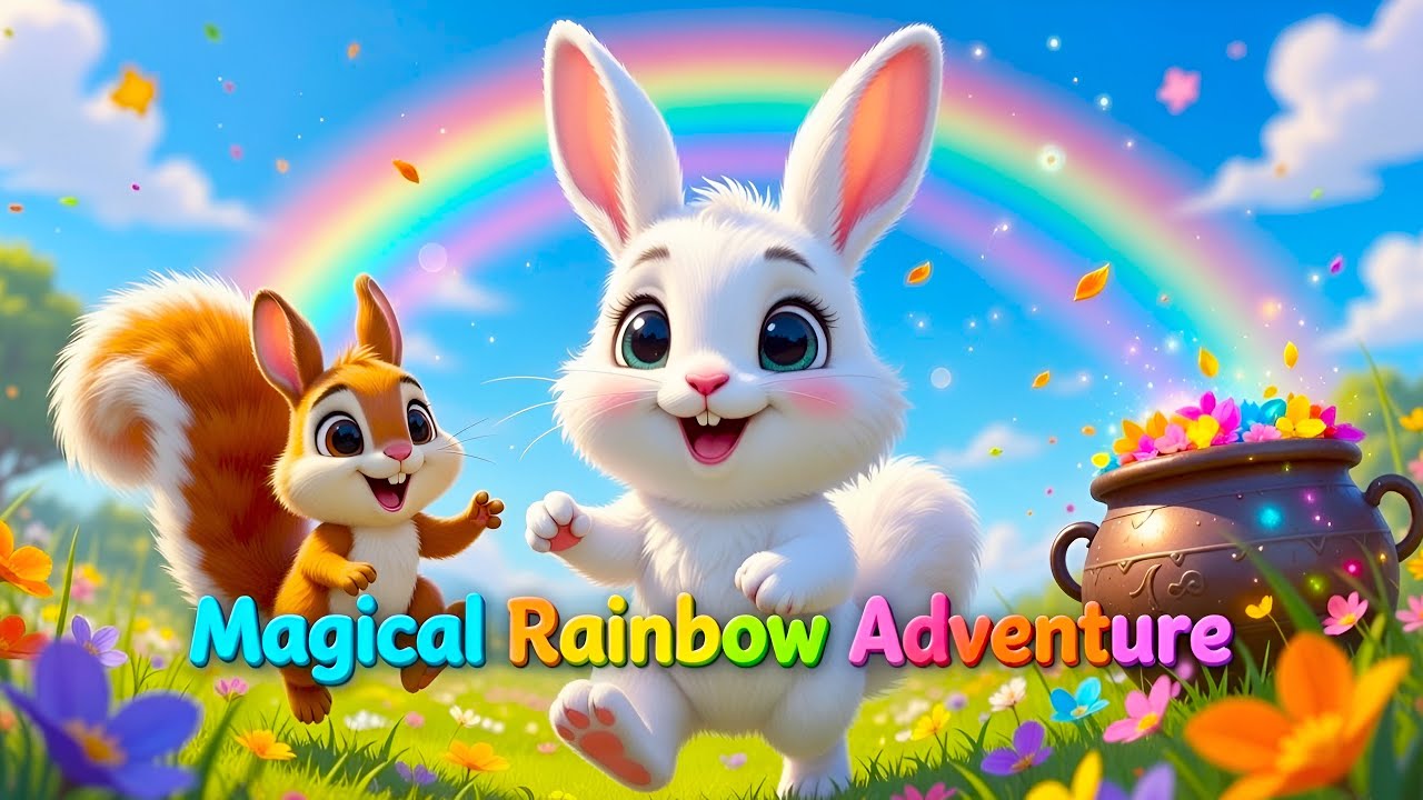 🌈𝗥𝗔𝗜𝗡𝗕𝗢𝗪 𝗦𝗨𝗥𝗣𝗥𝗜𝗦𝗘!🐰ྀི💖 MAGICAL ADVENTURE Kids Story ⊹ FUN Storytime Low Stimulation Stories for Kids