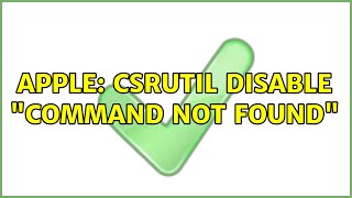 Apple: csrutil disable "command not found"