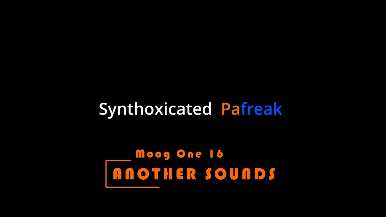 MOOG ONE - ANOTHER FEW SOUNDS / FREE DOWNLOAD