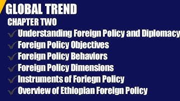 Global Trend chapter2-part3-Foreign Policy Behaviors