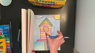 Spring Birdhouse Drawing