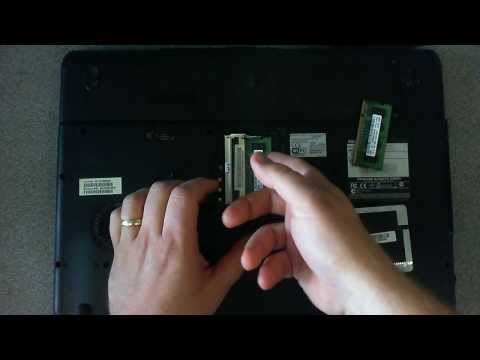 Laptop Repair Toshiba Satellite L350 Memory Module Replacement