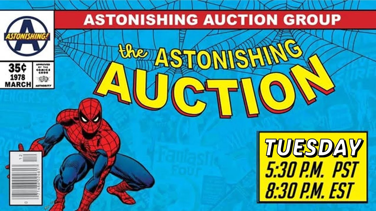 Tuesday ASTONISHING AUCTION: Live Comic Book Auction (9/16/25) 8:30pm (EST)/5:30pm (PST)