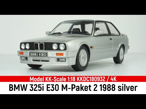 Model KK-Scale 1:18 BMW 325i E30 M-Paket 2 1988 silver KKDC180932