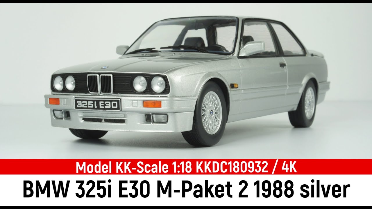 Model KK-Scale 1:18 BMW 325i E30 M-Paket 2 1988 silver KKDC180932
