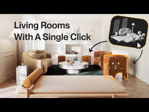 Create a Stunning Living Room Render in SECONDS with 3D Models