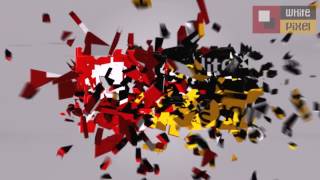 white pixel logo animation work