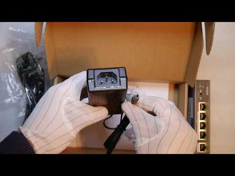 Unboxing Hikvision DS-3E0105P-E switch 4 porturi Build-in POE + POE Switch + NVR