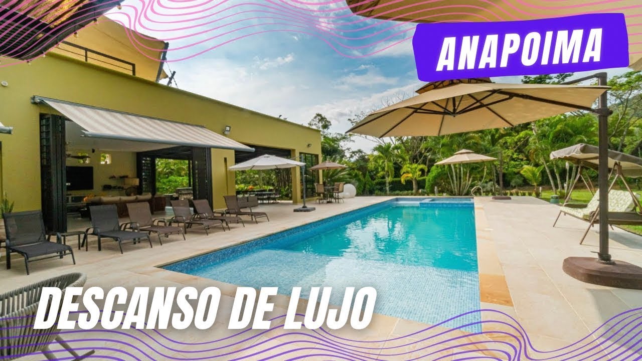 Casa Campestre de Lujo AMOBLADA con Piscina Anapoima Colombia EN VENTA