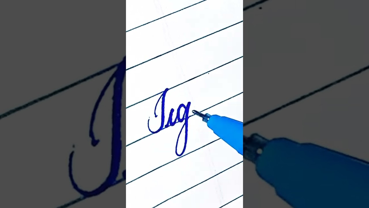 writing a name "Jigna" in cursive writing✍️ 