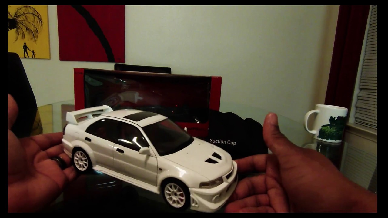【AUTO art】MITSUBISHI LANCER EVO/SUBARU I 1/18 Mitsubishi Lancer Evolution V/VI White AUOTart Diecast Model
