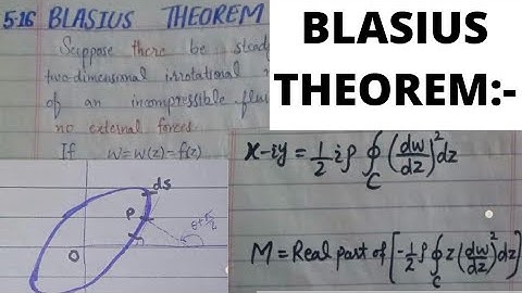 The Blasius Theorem // Proof of Blasius Theorem @MBMATHEMATICS