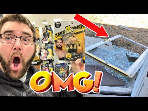 SMASHED GLASS DOOR - MUST SEE IT SHATTER! New WWE Figures Unboxing