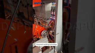150 welds per minute — fully automatic welded mesh machine in action.